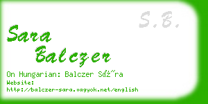 sara balczer business card